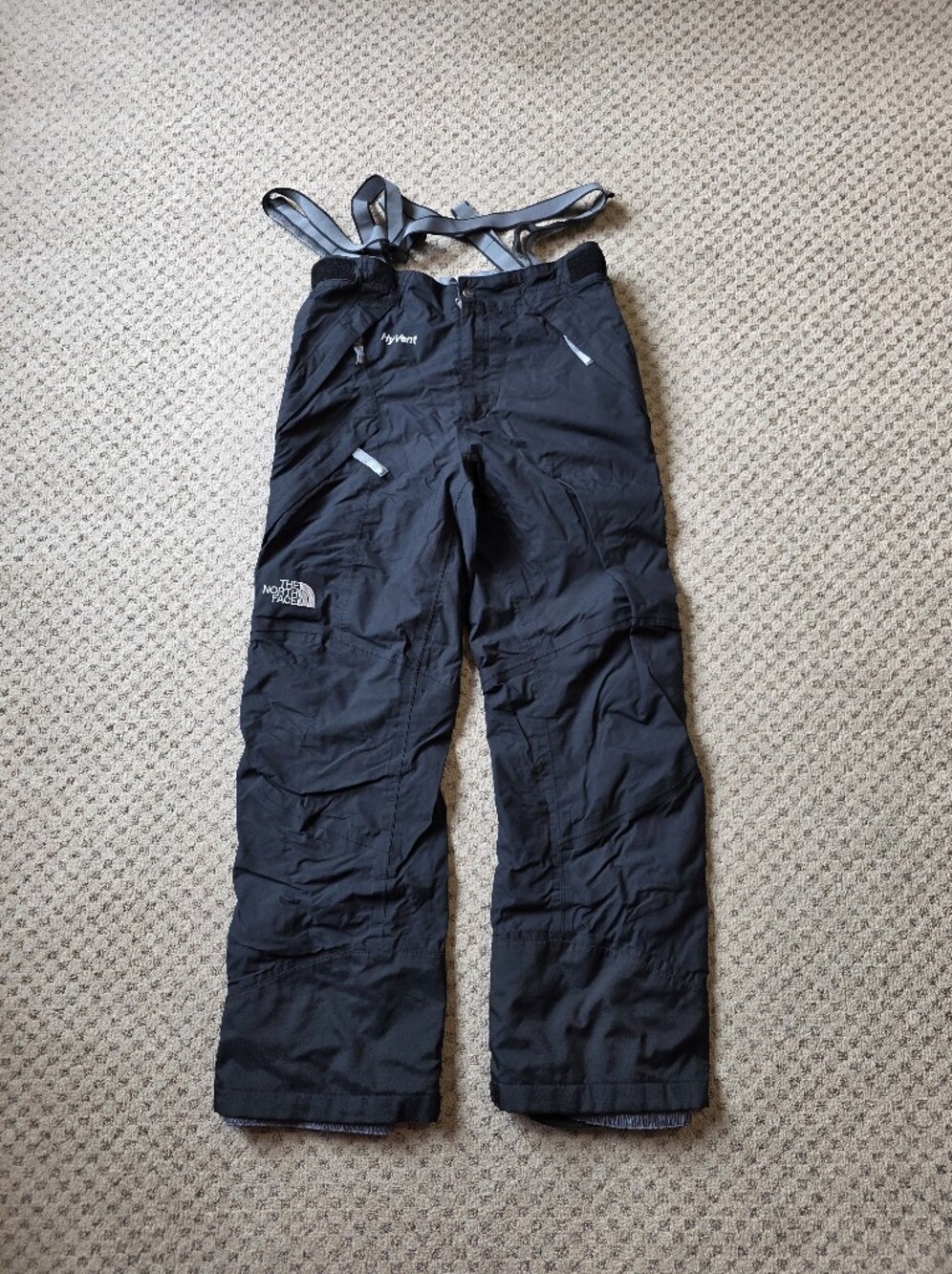 The North Face Hyvent Full side zip Pants with Suspenders